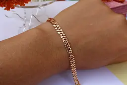 Браслет Xuping Jewelry ромб 20 см 5 мм золотистий - мініатюра 2