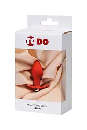 Анальна пробка ToDo Anal Vibro Plug Glam 9.7 см (червоний) - мініатюра 4
