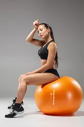М'яч для фітнесу (фітбол) Power System PS-4013 Ø75 cm PRO Gymball Orange (PS-4013_75cm_Orange) - мініатюра 3