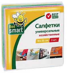 Серветки універсальні Paclan Bee Smart, з нетканого полотна, 3 шт.