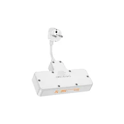 Мережевий фільтр живлення HOCO AC11A, 2 роз, 3 USB, USB-C, 17W, 1,5м Black (AC11AB) - мініатюра 3