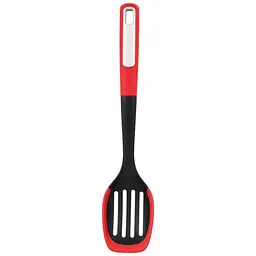 Ложка кухарська Bergner Mars з прорізами, 34 см (BG-38871-RD)