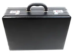 Кейс дипломат великий з екошкіри Portfolio S1645426 Чорний - мініатюра 4