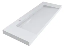 Умивальник Miraggio OLMOS 1500 (0000226) Miramarble, Глянцевий, Підвісний/Врізний, Білий