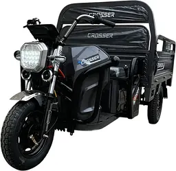 Вантажний електроскутер-самоскид триколісний CROSSER Cargo 16  (1200W 60V, 45Ah) Сірий