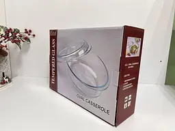 Гусятниця жароміцна скляна Ristal овальна 5л з кришкою (6035) - мініатюра 5