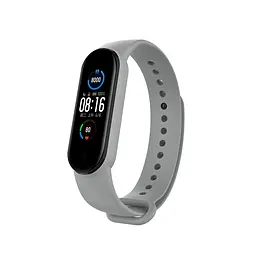 Ремінець для фітнес-браслета Lemfo для Xiaomi Mi Band 5, 6, 7 сірий - мініатюра 3