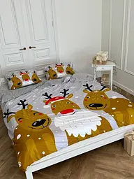 Постільна білизна двоспальне Dushka Home Сатин Плюш 21352 180х215 см