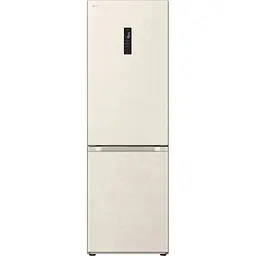 Холодильник LG з нижньою морозильною камерою 186x60х68, холод.відд.-234л, мороз.відд.-110л, 2дв., А++, NF, інв., диспл зовн., зона св-ті, Metal Fresh, бежевий