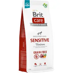 Сухой беззерновой корм для собак с чувствительным пищеварением Brit Care Dog Grain-free Sensitive, с олениной, 12 кг