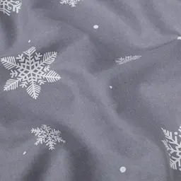 Наволочка Cosas Snowflakes frost фланелева 50х70 см сіра (Flannel_SnowflakesFrost_50x70) - мініатюра 3