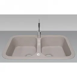 Кухонна мийка Adamant TWINS terra 765x470x190 мм, 2 повнорозмірні чаші 76,5 см - мініатюра 2