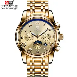 Чоловічий годинник Tevise Royal Gold - мініатюра 4