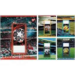 Набір зошитів Yes Football stadium А5 18 аркушів у лінію 25 шт. (767746)