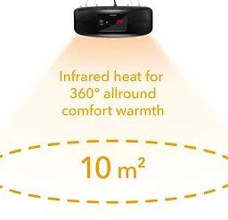Обігрівач інфрачервоний Trotec IR 1550 SC 1500W + LED Black (1410003812) - мініатюра 8