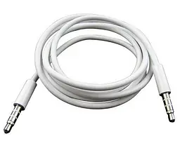 Кабель AUX Audio TRRS 3.5мм Male/Male 1м білий