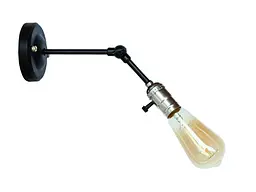 Бра настінне Levistella 752WH3401-1, E27, 60W, чорний, хромований патрон, сучасний стиль для дому