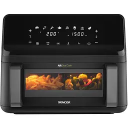Sencor Мультипіч Sencor Dual Vita Fryer, 2700Вт, чаша-4.5+4.5л, сенсорне керув., 2 чаші, гриль, пластик, чорний