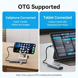 Док-станція USB3.0 Type-C --> HDMI 4K30Hz /USB 3.0/USB 2.0/Type-C 2.0/ PD 100W Hub 5-in-1 Vention - мініатюра 4