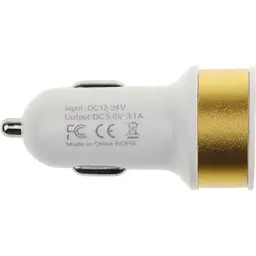Автомобільний зарядний пристрій TOTO TZZ-58 Car charger metal 2USB 2,1A Gold - мініатюра 4