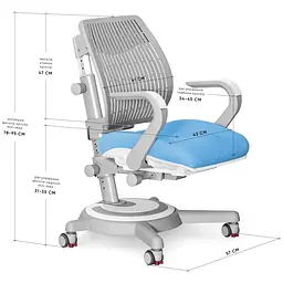 Дитяче крісло Mealux Ergoback Blue BL (Y-1020 BL) - мініатюра 2