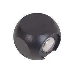 Підсвітка Brille LED фасадна IP65 AL-293/2х3W COB BK