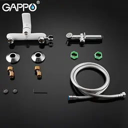 Змішувач для душу з гігієнічною лійкою GAPPO G2048-8, білий/хром - мініатюра 5