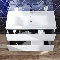 Тумба підвісна AM.PM X - Joy 100 см з умывальником (M85-FHX1002-WC1002WG38) - мініатюра 3