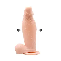 Надувний фалоімітатор LyBaile Inflatable Dong 19 см тілесний - мініатюра 3