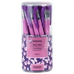 Набір ручок Axent Butterly кулькові 24 шт. сині (AB1049-42-A) - мініатюра 2