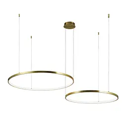 Люстра стельова LED Levistella 7529832-2B BRONZE LED (600+800), 100W, діаметр 600/800 мм, бронзовий метал, сучасний стиль для дому - мініатюра 2