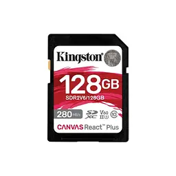 Карта пам'яті Kingston 128GB SDXC class 10 UHS-II U3 Canvas React Plus (SDR2V6/128GB) - мініатюра 1