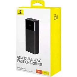 Портативна батарея Baseus Star-Lord Digital Display Fast Charge 30000 mAh 65 W P10022908113-00 Black - мініатюра 3