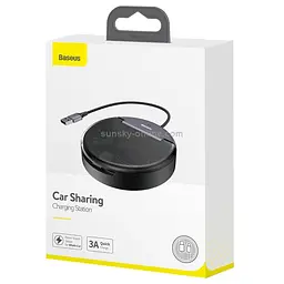Зарядна станція в авто Baseus Car Sharing Charging Station (Type-C+Dual USB з кабелем «три в одному» M+L+T, 3A - мініатюра 3