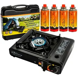 Плита газовая одноконфорочная Elico Camp JY-500A + 4 картриджа 227 г