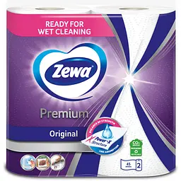 Паперові рушники Zewa Premium двошарові 2 рулони - мініатюра 2