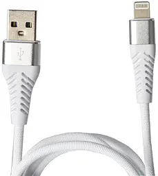 Кабель Florence Armor Lightning 1m 3A White (FL-2201-WL) - мініатюра 2
