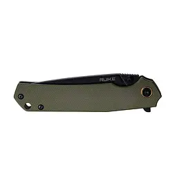Нож складной туристический Ruike P801-G, (8.6 см) 14C28N/G10 оливковый - миниатюра 8