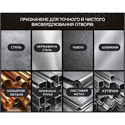 Свердло Alloid Base, корончате, твердосплавне, по металу, 12мм (TS-10012) - мініатюра 9