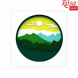 Картина 3D Rosa Talent Пейзаж. Гори 2 МДФ ґрунтований 7 шарів 30х30 см (4823098528968)