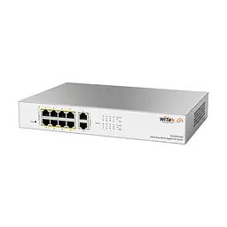 PoE-комутатор 10-портовий керований Wi-Tek WI-PCES310G гігабітний 8x1000Mbps PoE+, 2x1000Mbps Uplink, 110W, Cloud, ONVIF (73-00252)