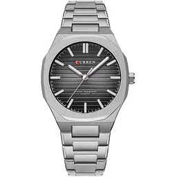 Годинник наручний Curren 8456 Silver Black Silver (18694)