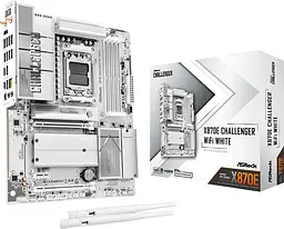 Материнська плата ASRock X870E CHALLENGER WIFI WHITE (X870E CHALLENGER WIFI WHITE) (Socket AM5, AMD X870E, ATX) - мініатюра 2