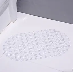 Килимок у ванну кімнату антиковзкий 66x37 см Білий 093990