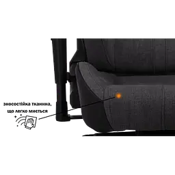 Геймерське крісло GT Racer чорне з темно-сірим (X-8009 Fabric Dark Gray/Black XL) - мініатюра 6