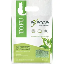 Уцінка. Наповнювач для котячого туалету Essence Tofu з ароматом зеленого чаю 6 л (920017)