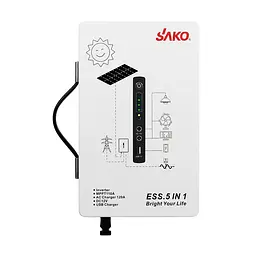 Система резервного живлення (інвертор та батарея) Sako Alpha-ESS-500W/1KWh настінна. Потужність 500 Вт, енергоємність 1004.8 Вт*год, LifePO4 (42-00314) - мініатюра 2