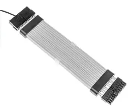 Кабель для ПК Qube RGB 24 pin Female to Male, Black - мініатюра 2