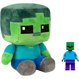 М'яка іграшка Зомбі із Майнкрафта (Minecraft) 20 см + чоловічок