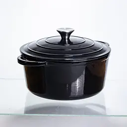 Каструля чавунна емальована 5 л, чорний Yongkang HP-FLG-2 BLACK - мініатюра 6